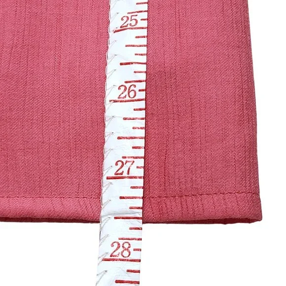 Staccato New Coral Pink Blouse Short Ruffled Sleeves Size L - Picture 13 of 15